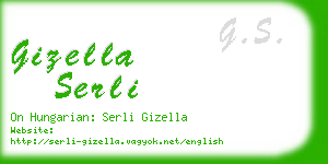 gizella serli business card
